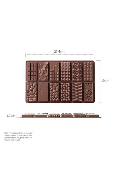 Choice YH1166 Dubai Chocolate Mold Bar Pistachio Chocolate Bar Silicone Thick...