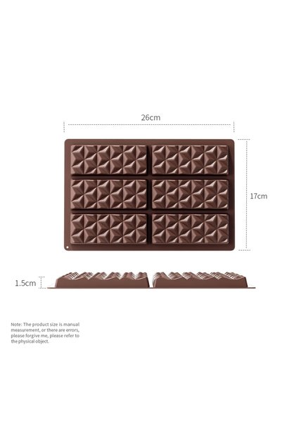 Choice YH1165 Dubai Chocolate Mold Bar Pistachio Chocolate Bar Silicone Thick...