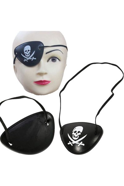 partidolu Halloween Plastik Baskılı Korsan Göz Bandı Göz Maskesi Yetişkin Çoc...