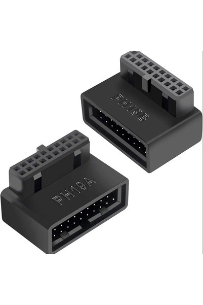 choice2 2Pcs PH19A PH19B USB 3.0 19/20pin Male to Female Extension Adapter An...