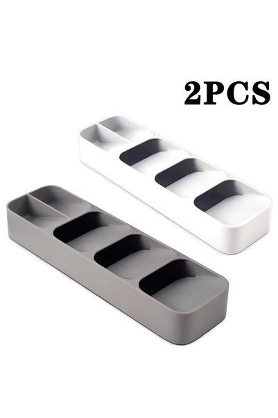 Choice MIX-2PCS Multi-purpose Cutlery Storage Tray Cutlery Fork Spoon Compart...