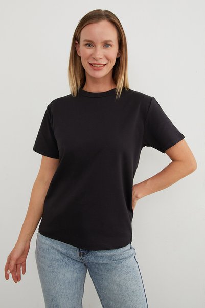 Fulla Moda Basic Crew Neck T-Shirt