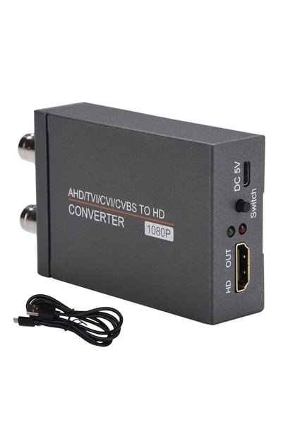 Choice GRAY TVI/CVI/CVBS/AHD to HDTV Converter Adapter, HD720p/1080p/3mp/4mp/...