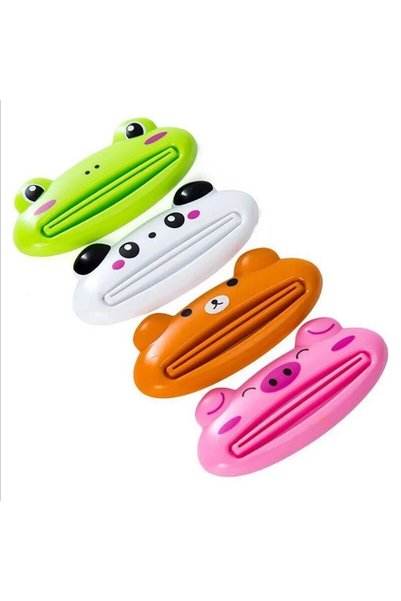 Choice 4PCs Cute Cartoon Frog Manual Toothpaste Squeezer Animal Shape Lazy Pr...