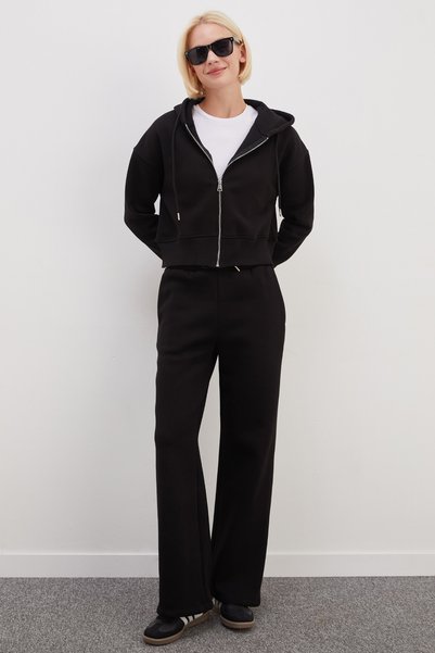 Fulla Moda 3 Thread Waist Tie Palazzo Sweatpants