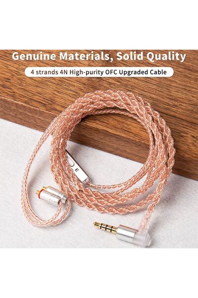 Choice copper 3.5QDC MIC KBEAR 4Core Copper Upgrade Earphone Cable 2PIN/QDC/M...