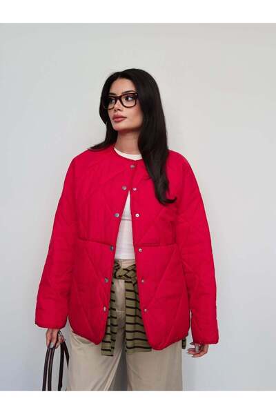 ESRAHELVACI Hakim Collar Snap Fastener Quilted Coat