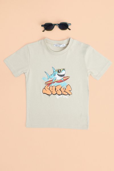 Fulla Moda Μπλουζάκι για αγόρι με στάμπα Shark
