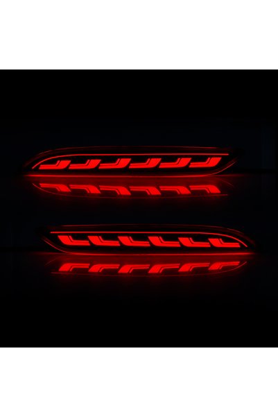 Choice Red Shell Pattern B LED Rear Bumper Reflector Light For Chevrolet Cava...