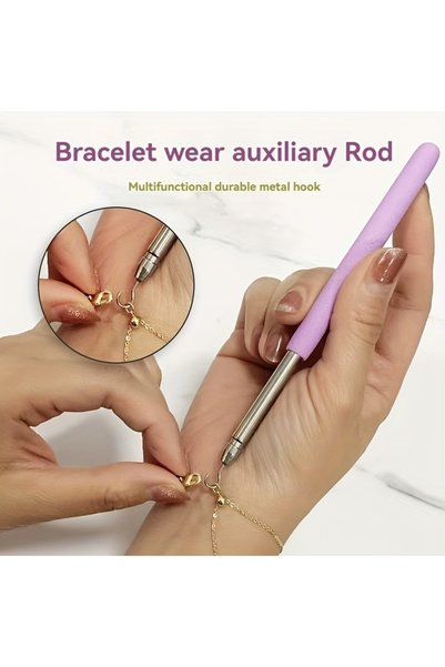 Choice أداة PURPLE لمساعدة ارتداء السوار، شريك المجوهرات، مساعد التثبيت، فك ا...
