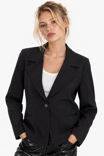 HAKKE Geniş Yaka Kısa Kesim Blazer CEKET