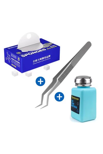 Choice Full Set-3PCS MECHANIC NC800 Nano Spong Cleaning Precision Tweezers SS...