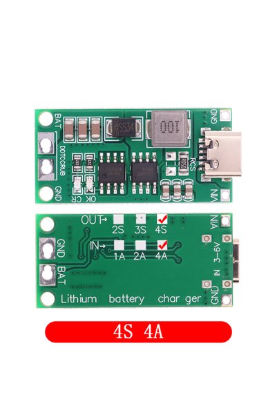 Choice1 شاحن متعدد الخلايا 4S 4A 2S 3S 4S Type-C إلى 8.4V 12.6V 16.8V معزز بب...