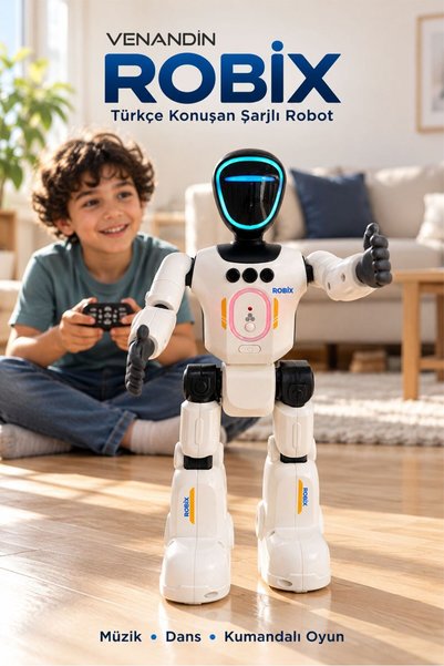 luvroshe ROBOTİX AKILLI ROBOT ADAM UZAKTAN KUMANDALI YAPAY ZEKA DESTEKLİ AKIL...