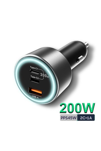 Choice1 شاحن سيارة 200 واط شاحن سيارة USB C 200 واط PD 100 واط شاحن سيارة من ...