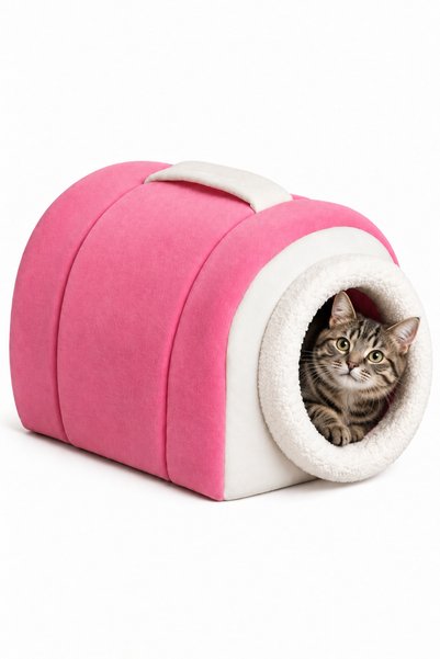 Nerotex Taşınabilir Kedi Yatağı Yuvası Kahverengi Yıkanabilir Taşınabilir
