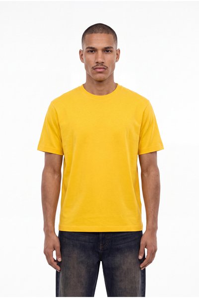 Machinist Men's Basic Relaxed Thin Cotton T-Shirt Dark Yellow