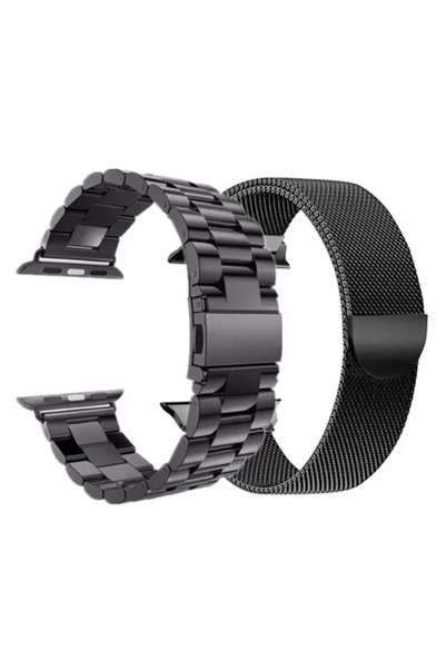 CAOWTAN 42mm 44mm 45mm 49mm APB0001B-0017B Stainless Steel Band For Apple Wat...