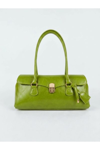 SHIKIRTI BAG STORE Oil Green Long Handle Baguette Model Women's Shoulder Bag ...