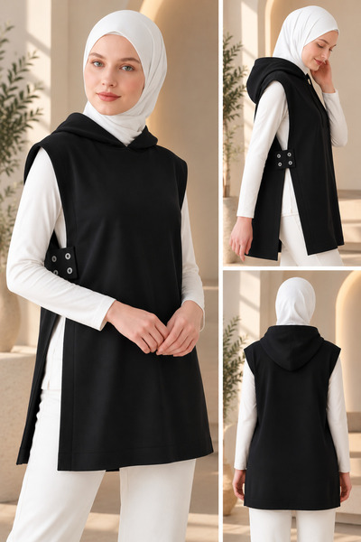 mirach Yanları Açık Büyük Beden Oversize Sweatshirt Süveter Modeli Sıfır Kol ...
