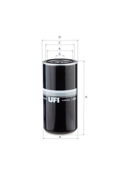 UFI Filtru Combustibil Rotative Dimensiune Filet: 1 3/8-16un Fendt 9460r; 345...