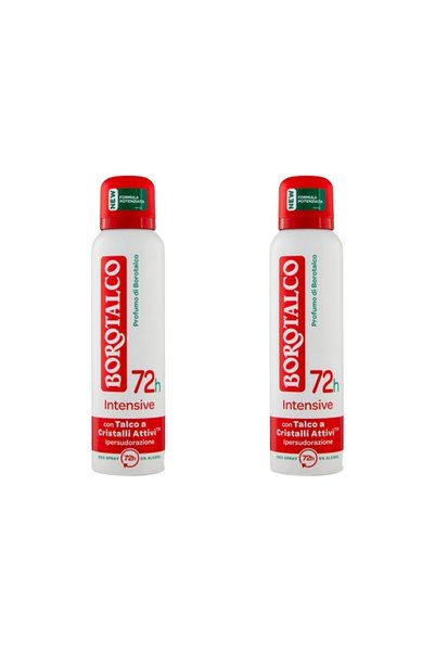 Borotalco Set of 2 Intensive Deodorant Spray, 72h, 150 ml