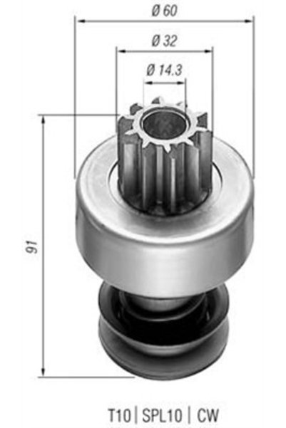 MAGNETI MARELLI Electromotor Bendix John Deere 1020 1030 1040 1065 1075 H 108...
