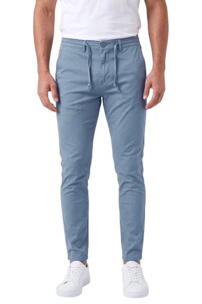 DeepSEA Erkek Slim Fit Likralı Mavi Jogger Pantolon – Beli Lastikli İpli Esnek Spor Pantolon 2700523