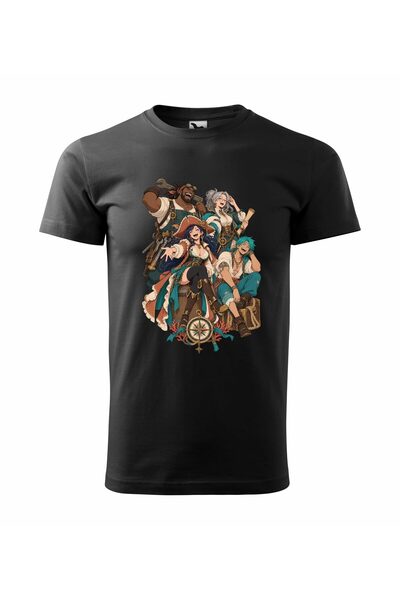 Malfini Tricou personalizat "One Piece – Piratii #10", Negru, Barbat, Bumbac ...