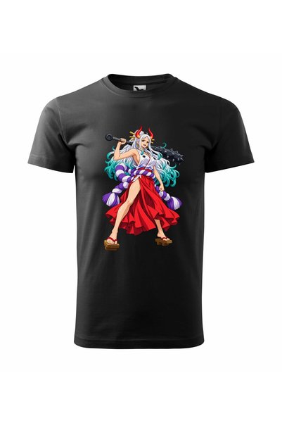 Malfini Tricou personalizat "One Piece – Yamato", Negru, Barbat, Bumbac 100%,