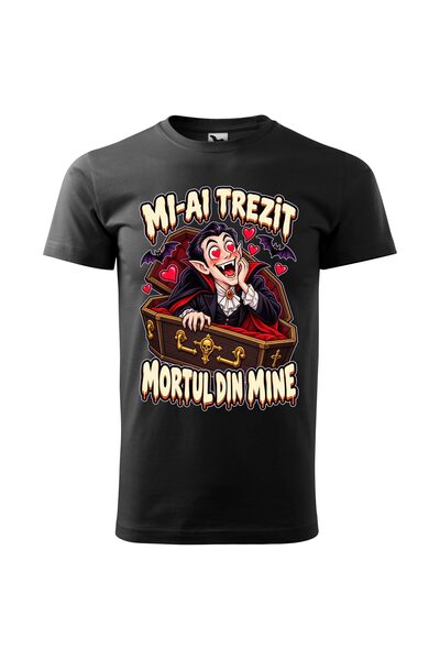 Malfini Tricou personalizat "Mi-ai trezit", Negru, Barbat, Bumbac 100%,
