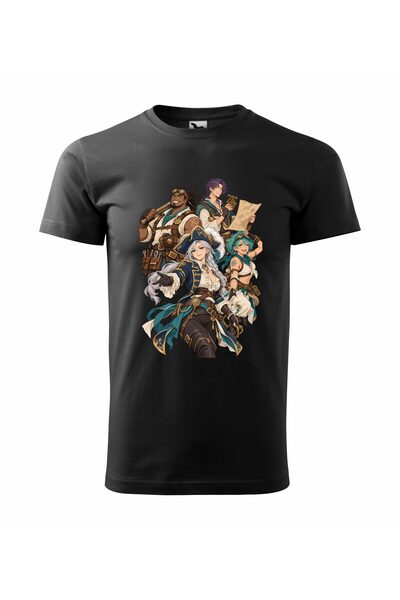 Malfini Tricou personalizat "One Piece – Piratii #1", Negru, Barbat, Bumbac 1...