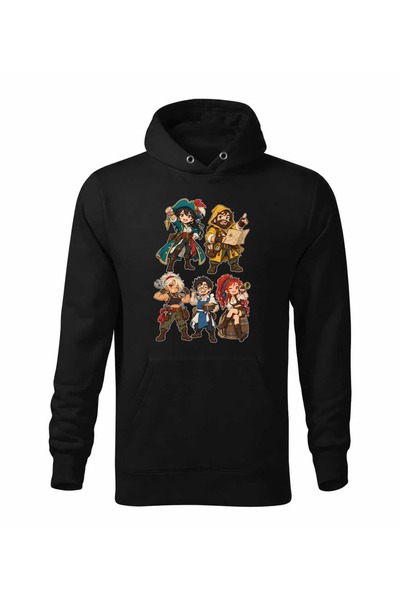 Malfini Hanorac personalizat "One Piece – Piratii #2", Negru, Barbat, Unisex