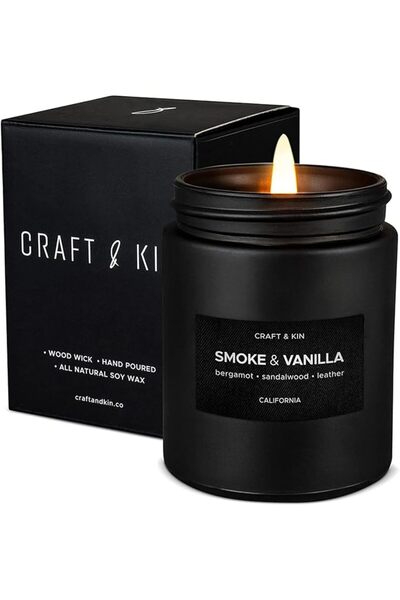 CraftID شموع معطرة للرجال |   شمعة معطرة برائحة المدفأة الدخانية |   شمعة عطر...