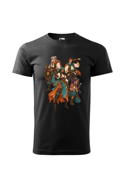 Malfini Tricou personalizat "One Piece – Piratii #8", Negru, Copil, Bumbac 100%,