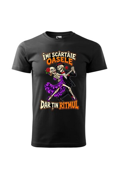 Malfini Tricou personalizat "Imi scartaie oasele", Negru, Barbat, Bumbac 100%,