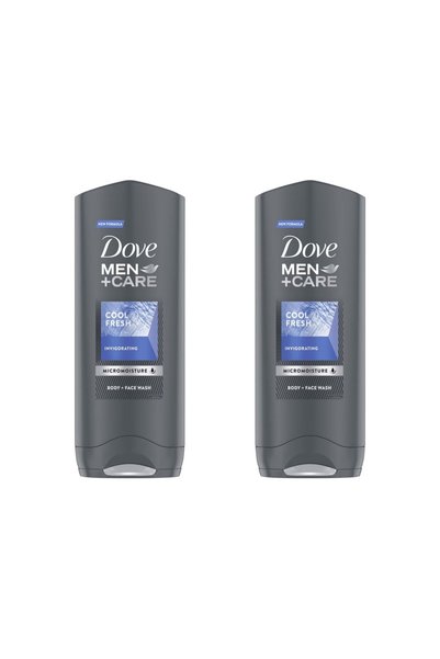 Dove Set de 2 Gel de duș Men+Care Cool Fresh, 400 ml