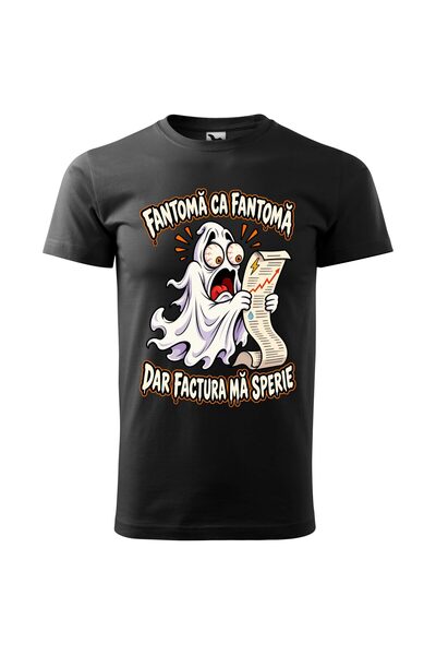 Malfini Tricou personalizat "Fantoma ca fantoma", Negru, Barbat, Bumbac 100%,