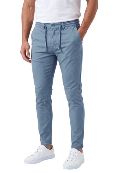 DeepSEA Erkek Slim Fit Likralı Mavi Jogger Pantolon – Beli Lastikli İpli Esnek Spor Pantolon 2700523