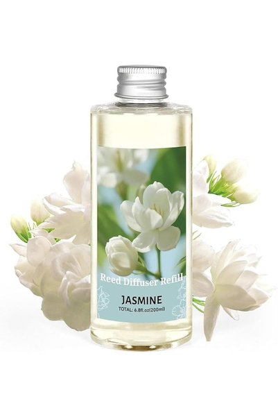 Scentology زيت معطر بالياسمين لإعادة تعبئة ناشر العطر 200 مل مع 6 أعواد