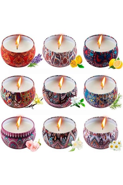 Yelajoy مجموعة هدايا من الشموع المعطرة، 9 شموع معطرة للمنزل، Bath and Body Wo...