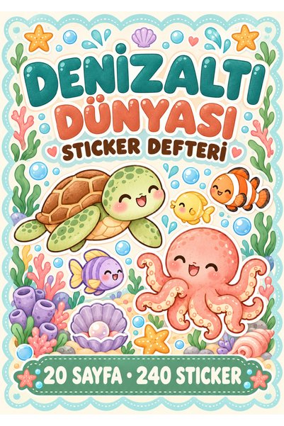 Rana İkra Art Книжка със стикери Подводен свят (20 страници, 240 стикера)
