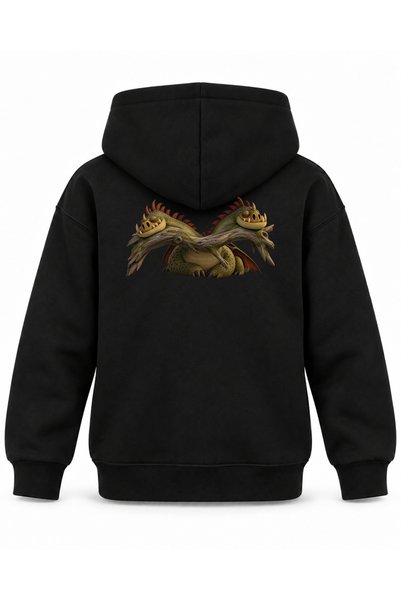 SVART WEAR هودي أسود للأطفال مطبوع عليه How to Train Your Dragon Double Neck ...