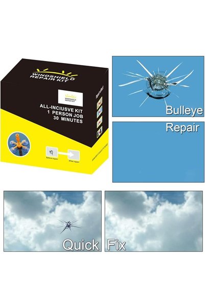 PLEXTONE طقم إصلاح الزجاج الأمامي للسيارة بنفسك لإصلاح الشقوق على شكل عين الث...