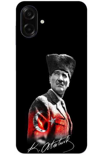 Zebana Samsung Galaxy A07 Compatible Case Mustafa Kemal Atatürk Design V2 Sil...
