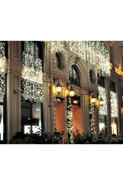 Toolsy Instalatie Craciun Profesionala de Exterior IP65, Tip Perdea, 18m x 2m...