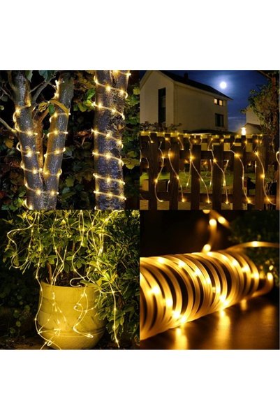 Alista Home Χριστουγεννιάτικα φωτάκια LED, 100 λυχνίες LED τύπου σωλήνα, μήκο...