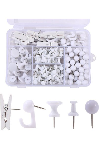 Arabest 200 Pcs Decorative Push Pins and Map Tacks Set with Plastic Storage B...