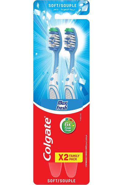 Colgate Palmolive فرشاة أسنان كولجيت ماكس فريش متوسطة الحجم - عبوة متعددة - ق...