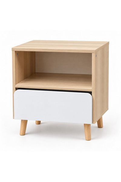 Generic Brand Noptiera moderna Nordic Elegance, 1 sertar si compartiment desc...